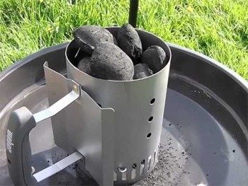 charcoal chimney starter use evenly warmed noting worth gets grill burning